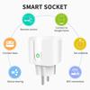 Умная Wi-Fi розетка Tuya, вилка европейского стандарта, 16/20 А, монитор мощности, пульт дистанционного управления, приложение SmartLife, работает с Alexa, Яндекс Алисой, Google Ассистентом