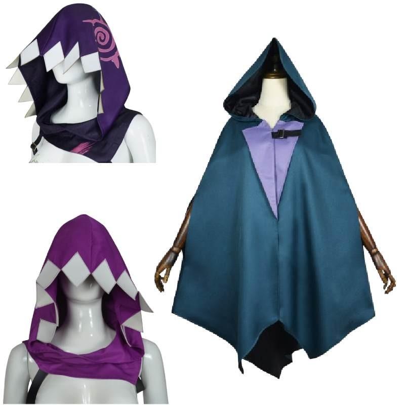 Плащ для косплея Джинкс из Аркейн: Лига Легенд из полиэстеровой ткани для Хэллоуина и ролевых игр