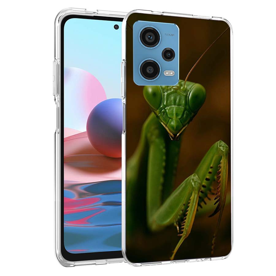 Чехол для телефона 'Богомол' для Redmi Note 13 12 14 15 Pro Plus 13R 11 11T 11E 11S 10 Pro 10S 9 9S Чехол Прозрачный ТПУ Capa Чехлы