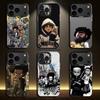 Крутой чехол B-Boondocks для iPhone 17,16,15,14,13,12,11,Mini,Pro,E,SE4,XS,MAX Черный Ударопрочный Конфетный Матовый Чехол