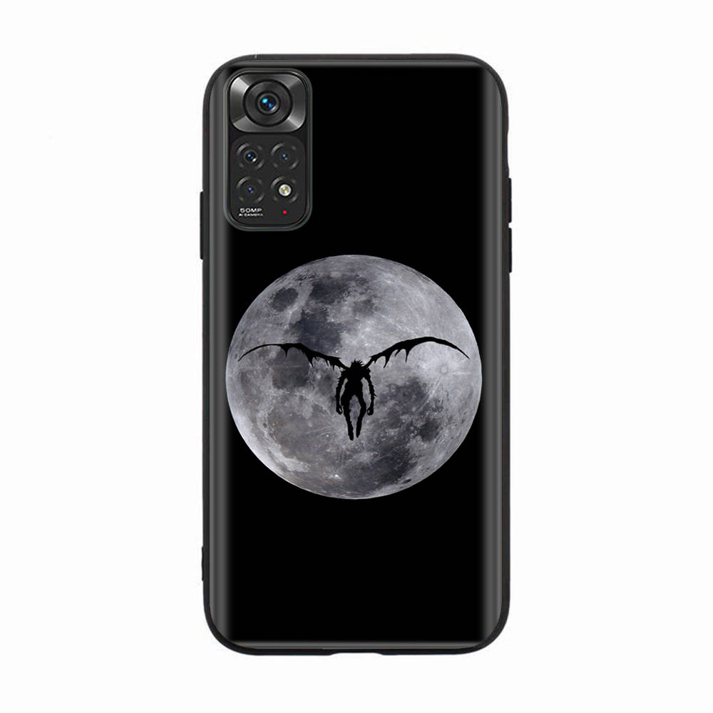 Черный чехол для Samsung Note 20 Lite S24 Ultra S23 A03 A05 A06 A11 A71 A15 A16 A13 A24 A25 A33 A52 A53 A50 M55 M35 Plus D-60 Тетрадь смерти Рюк