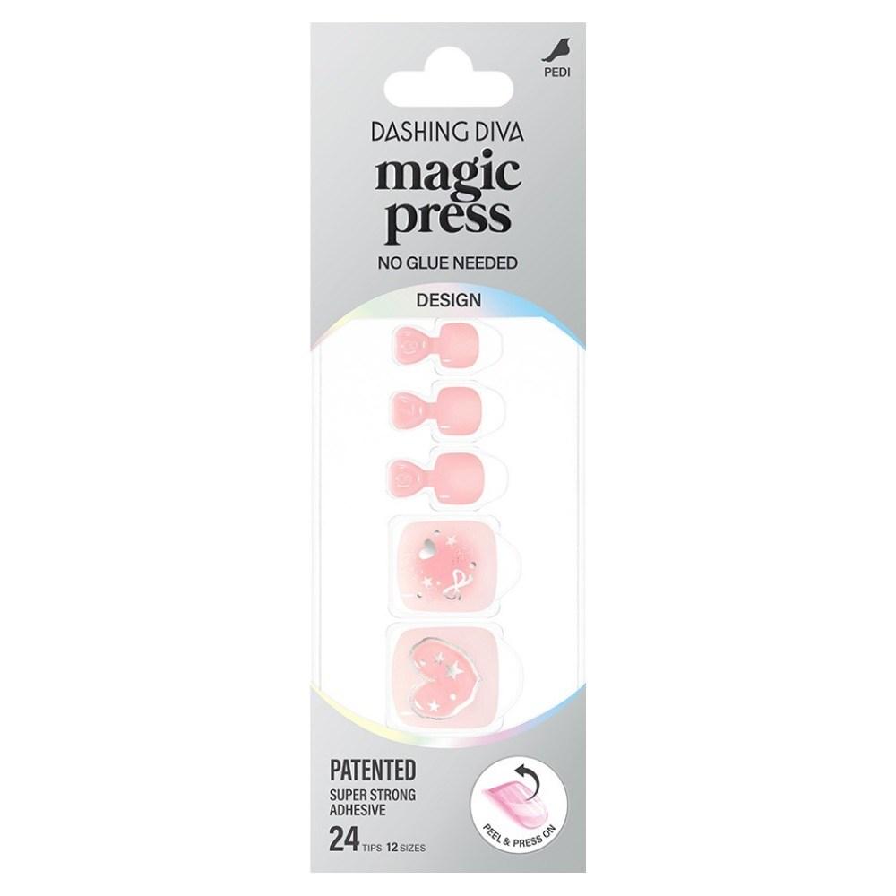 Dashing Diva Магнитный набор для педикюра Magic Press Cooing Love 1 шт. Розовый