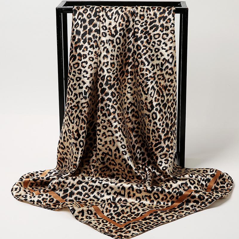 Korean Dongdaemun Cashew Flower Silk Scarf - Large Square, All-Match for Ladies