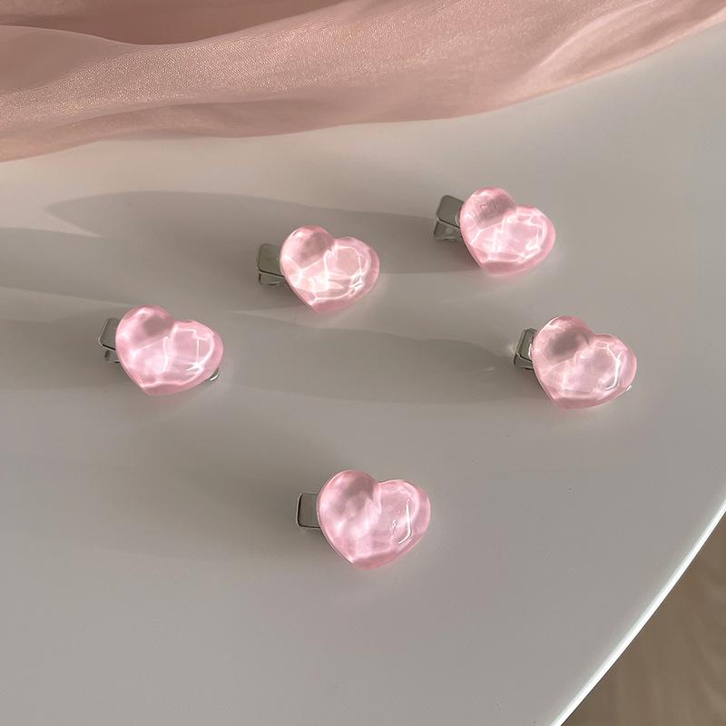 5 шт., милая заколка для волос с розовым цветком розы и сердечком для девочек, персиковый мини-заколка для волос, заколка для плетения волос, заколка для укладки волос для женщин