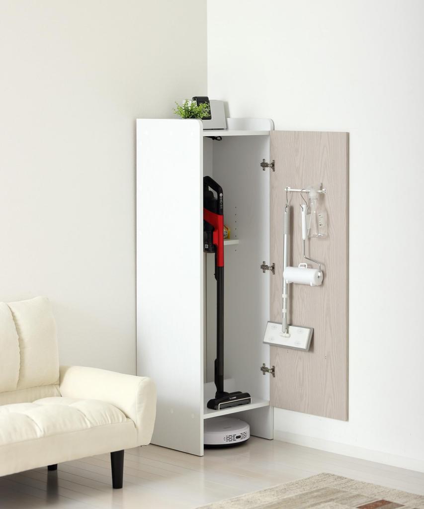 Хранение чистящих средств Инструменты для уборки Дверца для хранения Хранение маршрутизатора Шкаф для хранения беспроводного пылесоса Шкаф для хранения Roomba Коричневый