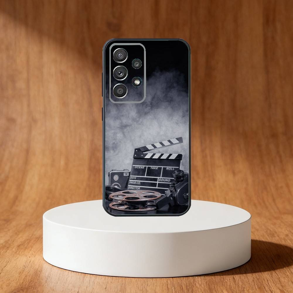 Movie Clapperboard Clapper Board Phone Case For Samsung S25,S24,S21,S22,S23,S30,Ultra,S20,Plus,Fe,Note,10,9,5G Black Cover