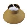 Summer Roll up Straw Hat Wide Brim Sun Visor Cap Beach Hat for Women