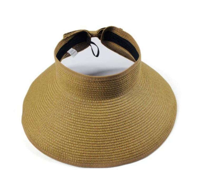 Summer Roll up Straw Hat Wide Brim Sun Visor Cap Beach Hat for Women