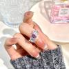Серебряное кольцо S925 с натуральным топазом, регулируемое, нетускнеющее, элегантное хрустальное украшение для женщин