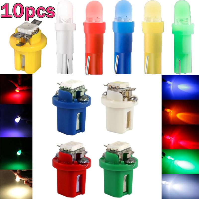 10pcs Car LED Instrument Lamp T5 Bulbs Low Power 5050 SMD Automobile Instrument Panel Switch Lamp 12V Automotive Accessoire