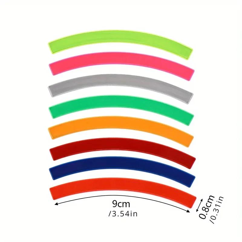 Colored Reflective Tire Sticker Kids Balance Bike Reflective Sticker Wheel Decal Bicycle Accessories