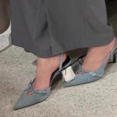 2024 Женские туфли-лодочки на высоком каблуке Летние туфли на шпильках Сексуальные одинарные туфли из тканой сетки Дышащая женская обувь