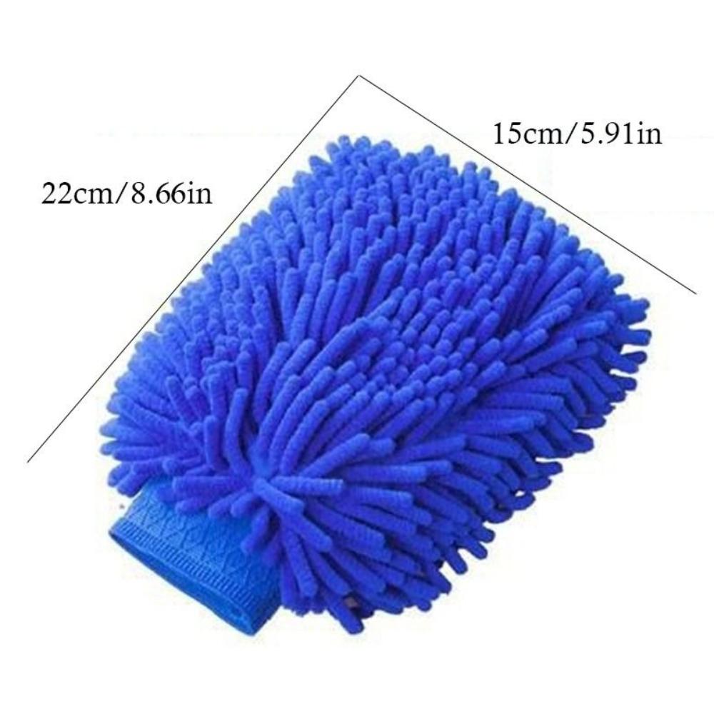 Thickened Chenille Car Washing Gloves Microfiber Super Absorbent Cleaning Towel Soft Coral Color Car Cleaning Gloves Auto Care