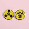 Metal Badge Contemporary Geometric Nuclear Radiation Brooch For Individuals Fashionforward