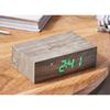 Horloge - G003A12 - Gris - Bois Naturel - LED - Commande Tactile