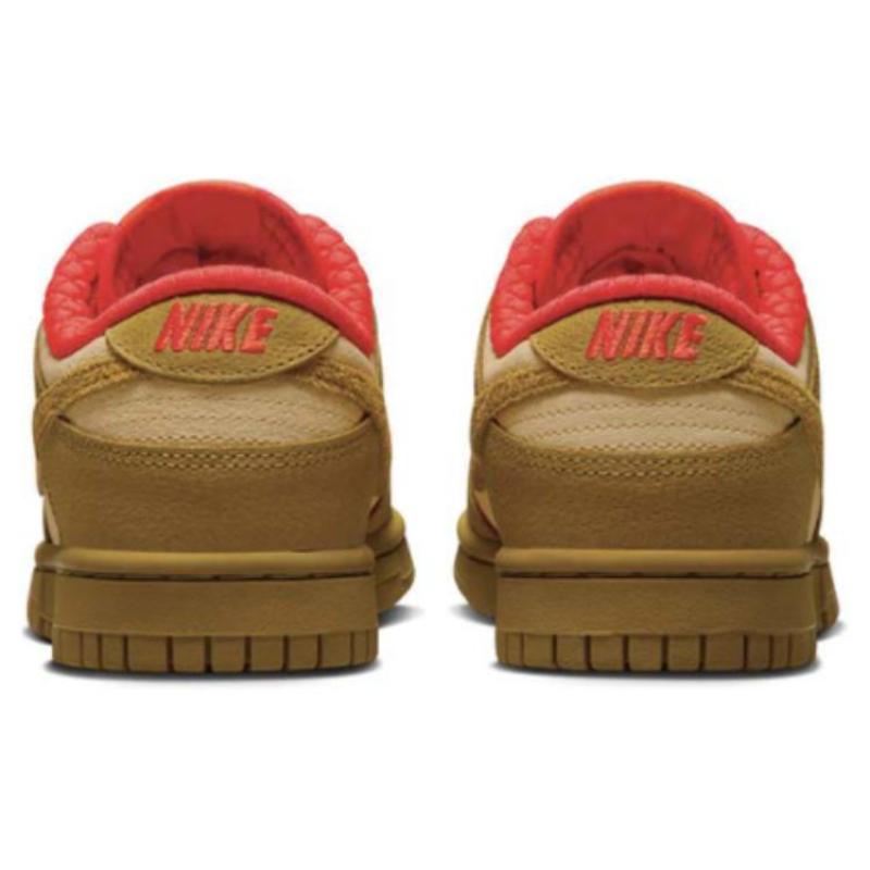 Nike Dunk Low Бронзовый Кунжутный Пикантный Красный Женские Кроссовки для Скейтбординга FQ8897-252