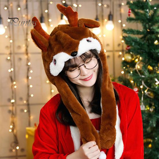 Рождественская шапка Санта-Клауса с подвижными ушками, шапка для прыжков, Санта-Клаус, Лось, снеговик, снежинка, шляпа для косплея, рождественский костюм для праздничной вечеринки, реквизит для фотосессии, подарок