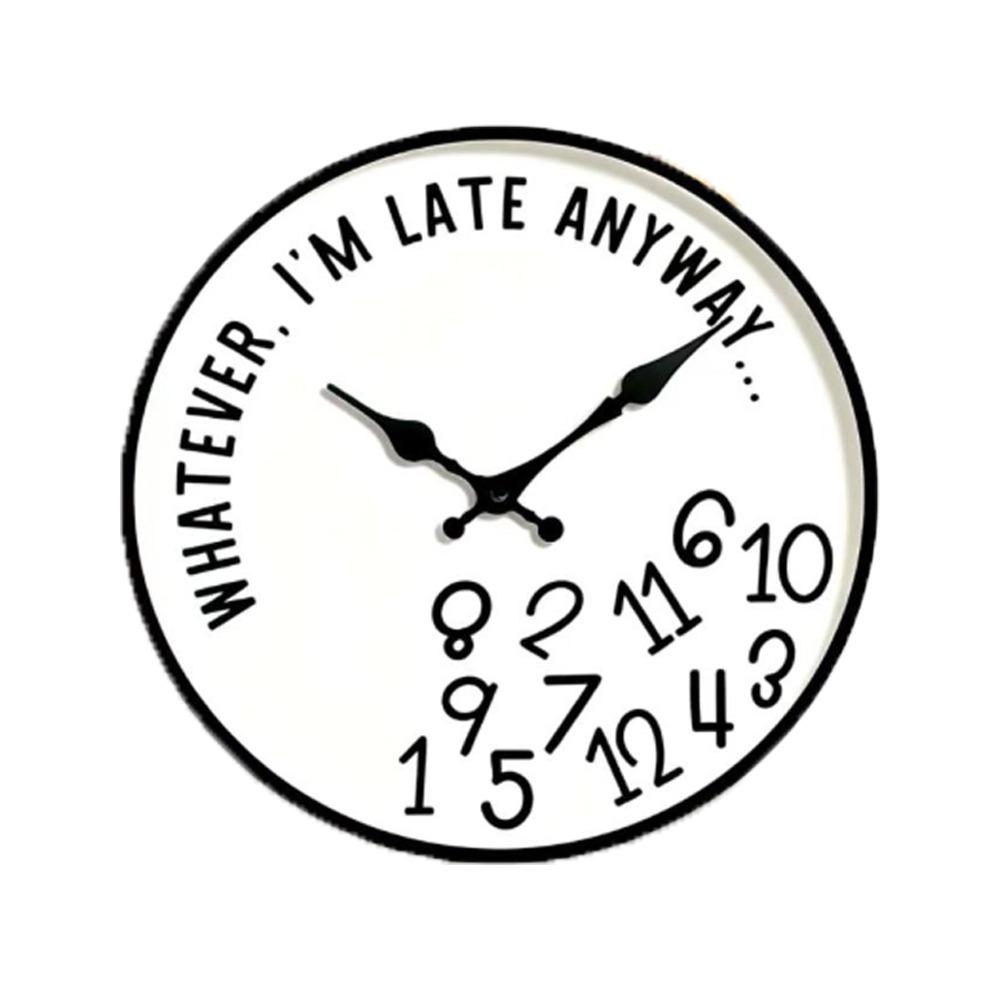 Analog Display Round Wall Clock Non-Ticking Design Non-Ticking Wall Clock Kitchen Clock