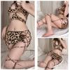 Of OLYOLY Extreme Sexy Cosplay Underwear Bikini Tankini Sports Bra Wet Sheer Swimsuit Lingerie Leopard Gray 2 Color [Set 2] (06 Set)