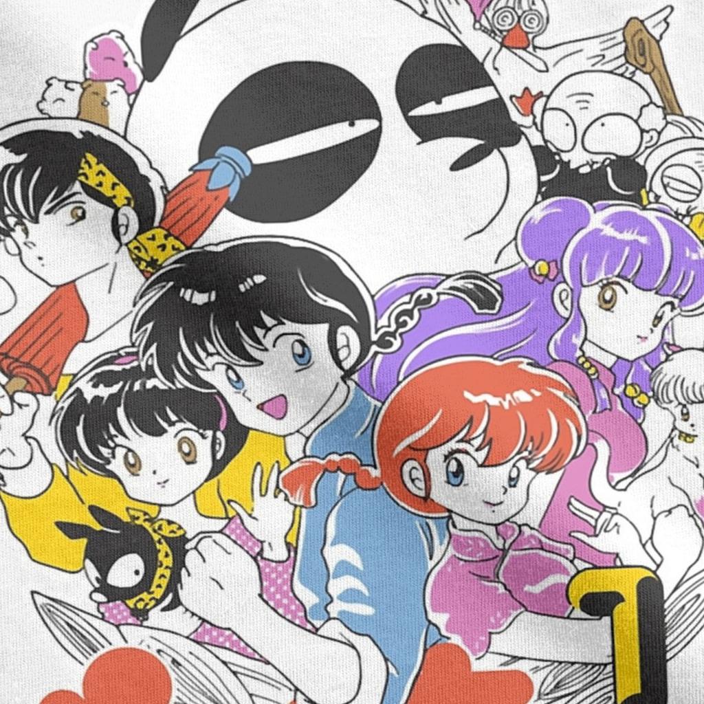 Japanese Comedy Anime T-Shirt Men Women Ranma 1/2 Funny 100% Cotton Tees Crewneck Short Sleeve T Shirts Plus Size Clothes