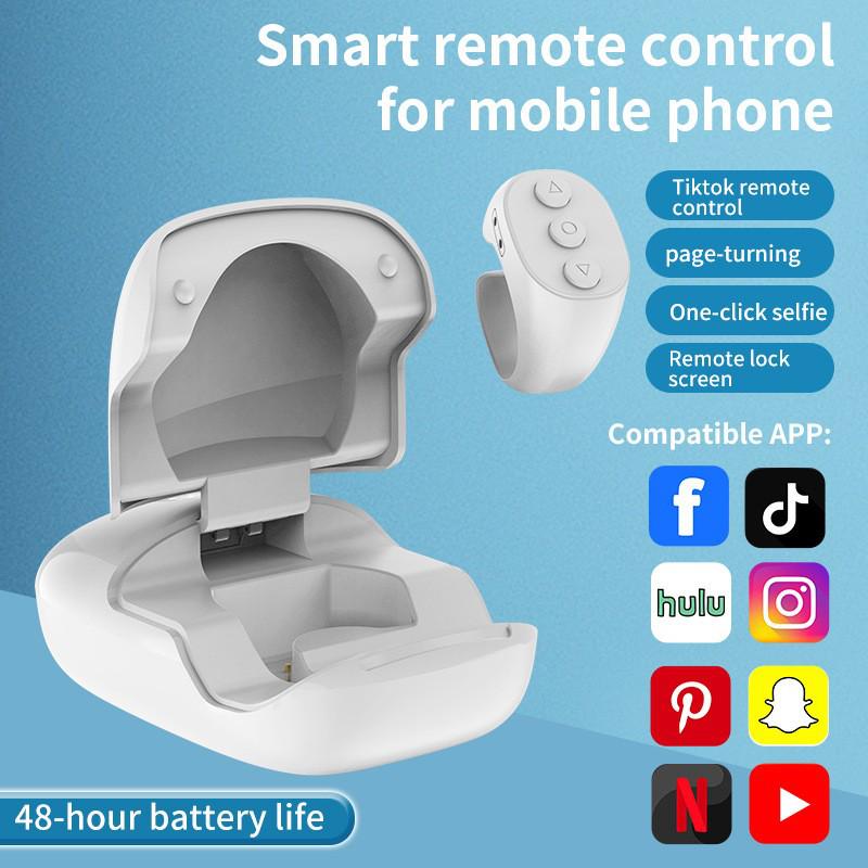 Bluetooth Кольцо-пульт дистанционного управления с зарядным кейсом: Камера и контроллер для селфи в TikTok