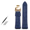 Genuine Leather Watchband For GUESS W0040G3 W0247G3 W0040G7 Series Blue Cowhide Watch Straps 22mm Wrist Band Men Bracelet