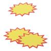 Yellow Explosive Stickers Paper Promotional Paper Multifunctional Advertising Paper  Office