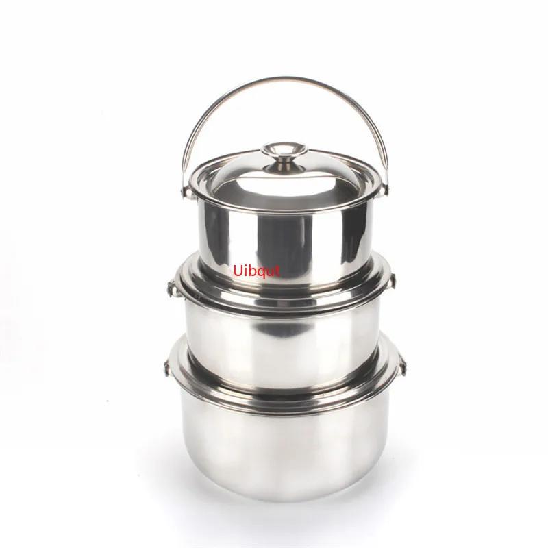 Кастрюля для супа, приготовление пищи, сталь, нержавеющая сталь, миска для тушения, кастрюля, кухонная утварь, сковорода, металлическая ручка, набор посуды для рамэна