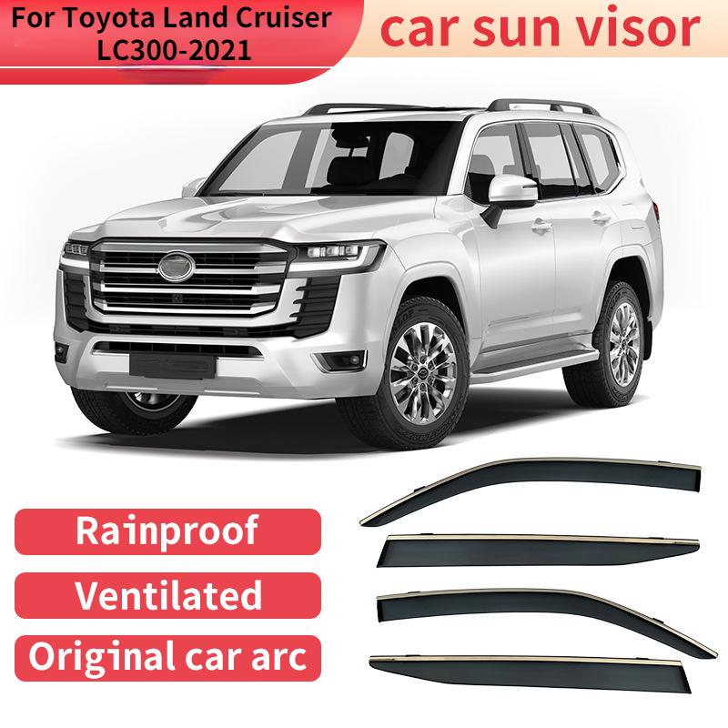 Для TOYOTA LAND CRUISER LC100 C200 LC300 LC80 Аксессуары Козырьки на окнах Защитный кожух от дождя Козырьки дверей Вентиляционные шторки Внешняя отделка Хром