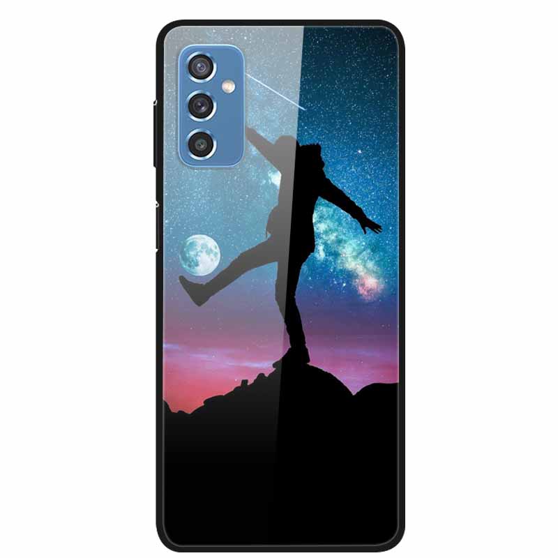 Для Samsung M52 5G Чехлы M23 5G M51 M02s Закаленное Стекло Жесткая Задняя Крышка Для Samsung Galaxy M23 5G Чехол для Телефона Fundas Capa M 52 5G