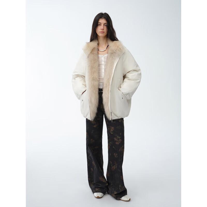 Парка Fu Zhi'en с отстегивающимся воротником из лисьего меха, 90% гусиный пух