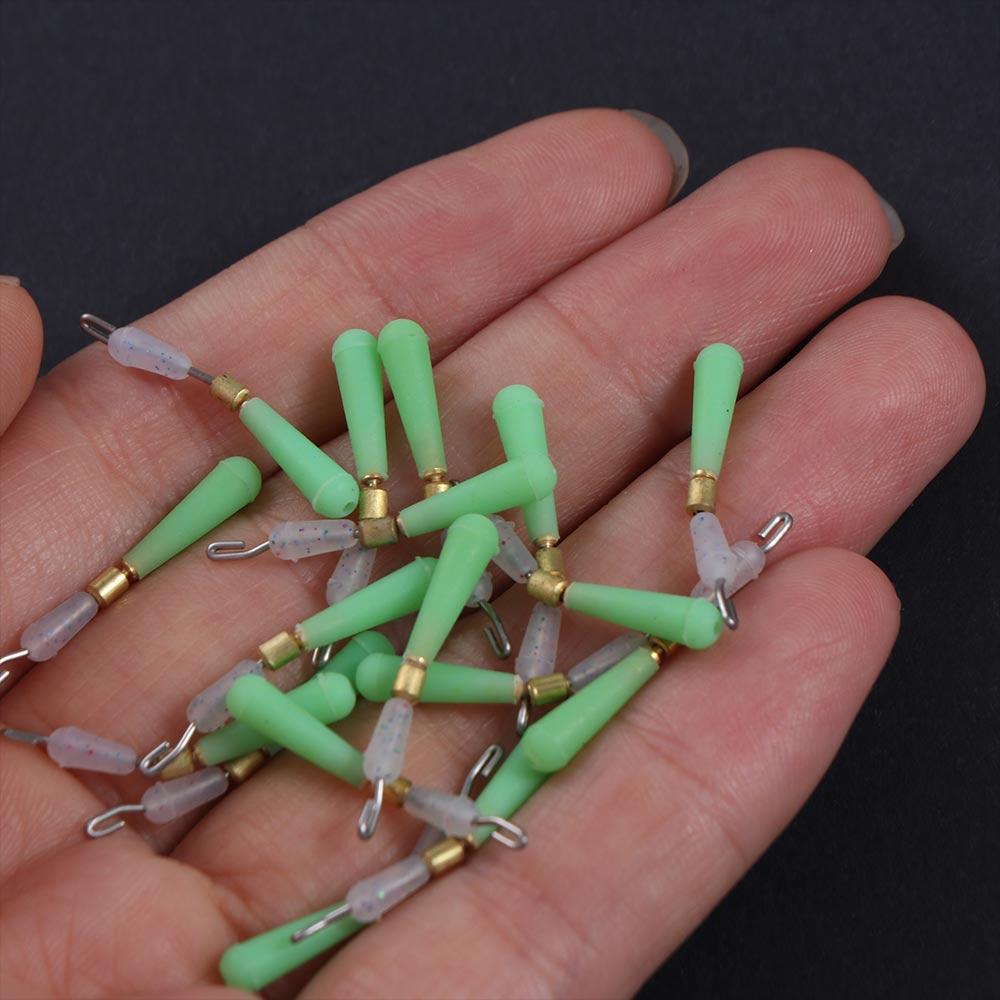 20 шт. Медная головка для рыболовных поплавков, силиконовое крепление для подлеска, соединитель для океанской лодки