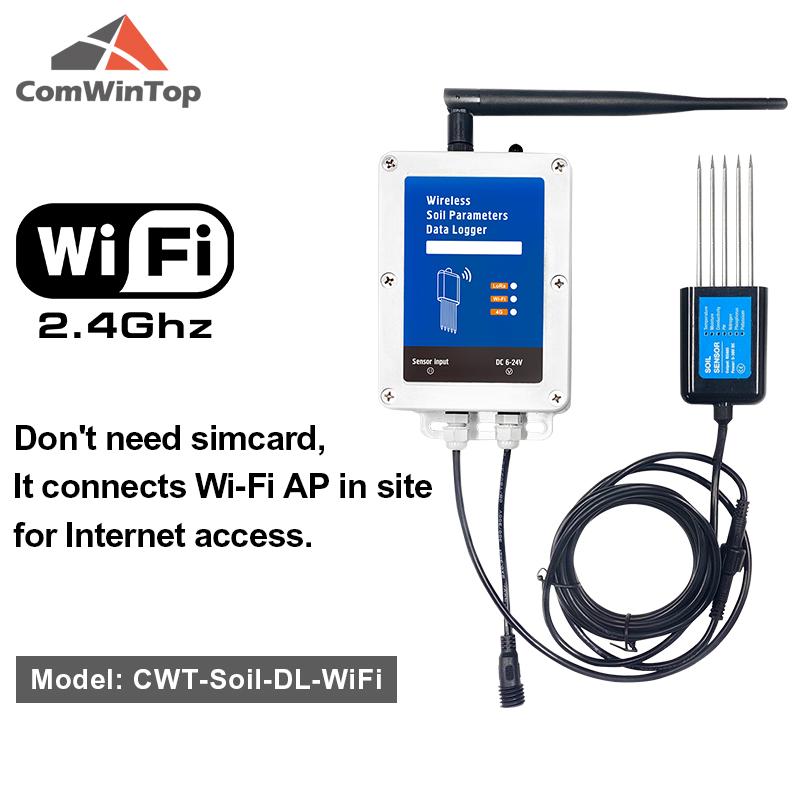 Низкое энергопотребление Датчик влажности, температуры, EC, PH, NPK 7-в-1 WiFi или 4G Логгер данных Тестер почвы со встроенным аккумулятором