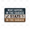 Retro Garage Metal Tin Sign Vintage Tool Wall Art Poster for Home Bedroom Bathroom Decoration Rustic Wall Decor Chic Gift