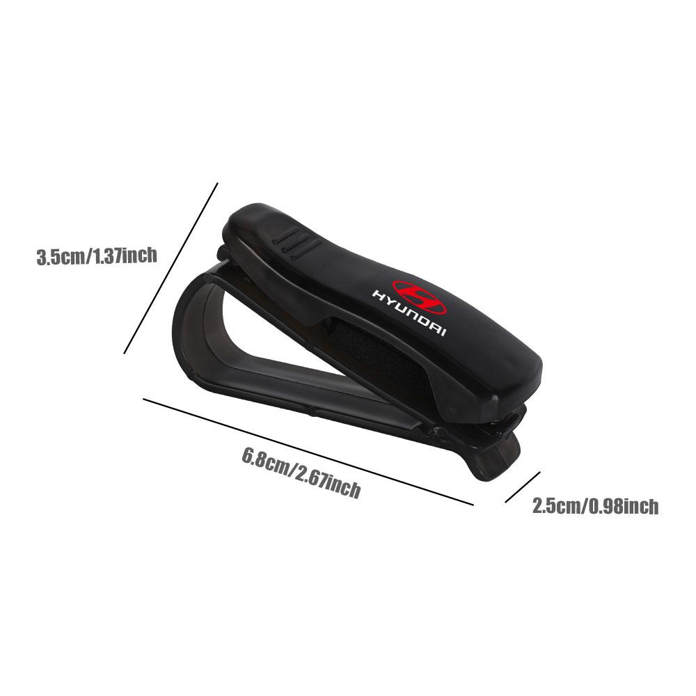 1/2PCS Car Badge Glasses Clip Auto Sun Visor Clamp Sunglasses Storage Accessories For Hyundai GDI Tucson Santafe Elantra i20 i30 lj2