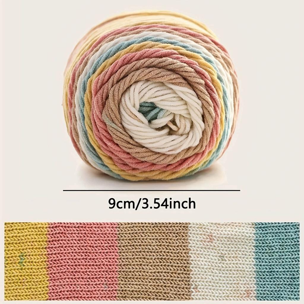 1pc Gradient Rainbow Color Yarn, Suitable For DIY Crochet And Knitting Warm Sweater Sofa Cushion, Scarf, Hat, Shawl And More