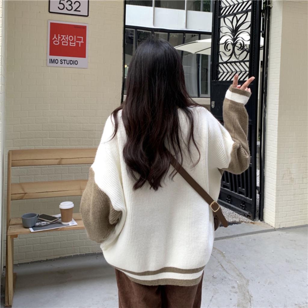 Kawaii Bear Кардиган Свитер Топ Женский Свободный вязаный свитер Пальто Корейская мода Harajuku Уличная одежда Джемпер Вязаный кардиган Куртка