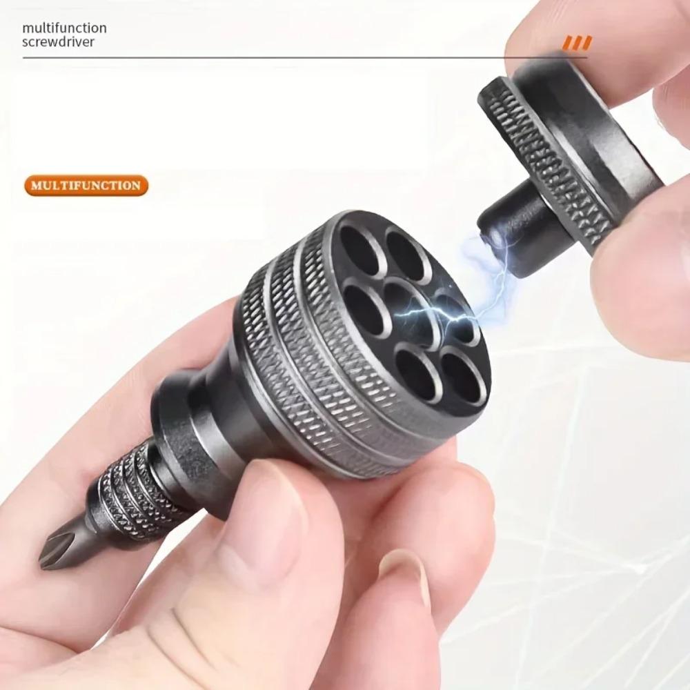 Small Steel Cannon S2 Screwdriver Set,Titanium Alloy Palm Version,a Multi-functional Stress-relieving Tool for Everyday Carry