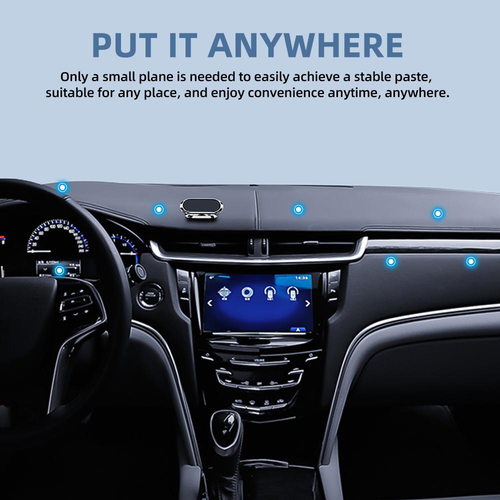 Универсальный магнитный держатель для телефона в автомобиль 360° Мини-подставка для телефона в автомобиль Крепление для GPS Подставка для мобильного телефона KTY