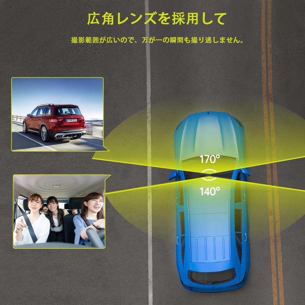 Видеорегистратор Volam 1080p, Маленький видеорегистратор, Камера переднего и заднего вида, 1,5-дюймовый видеорегистратор,