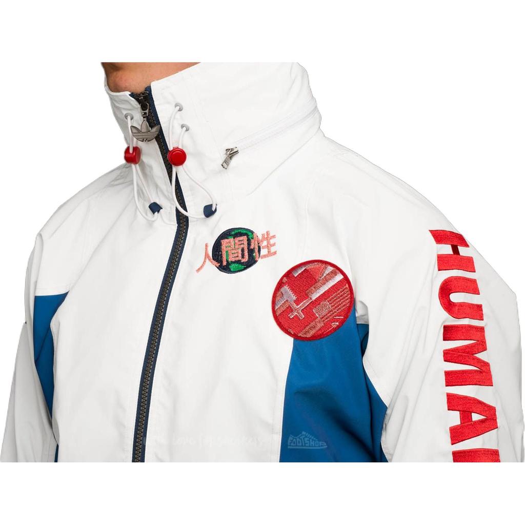 adidas Мужская спортивная куртка Originals Trefoil Color Block Letter Print Zip-Up, синяя, белая BR3151