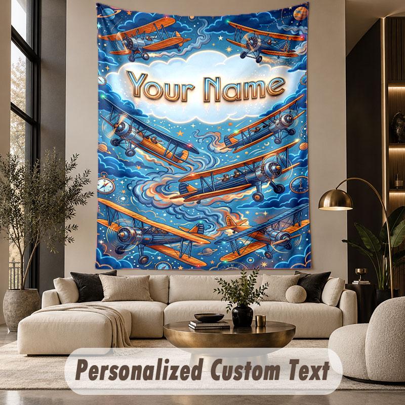 Fantasy Magic (176) Theme Wall Tapestry Customized With Name Text Personalized Hanging Tapestry For Bedroom Living Room Decor