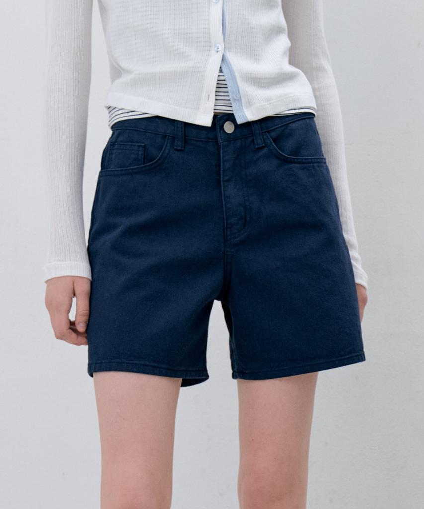 GRASPLAN Basic Cotton Shorts_Navy
