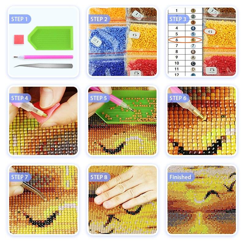 Новый 5D DIY алмазная живопись цветок лилии Алмазная вышивка полная круглая дрель стразы ремесла пейзаж домашний декор художественный подарок