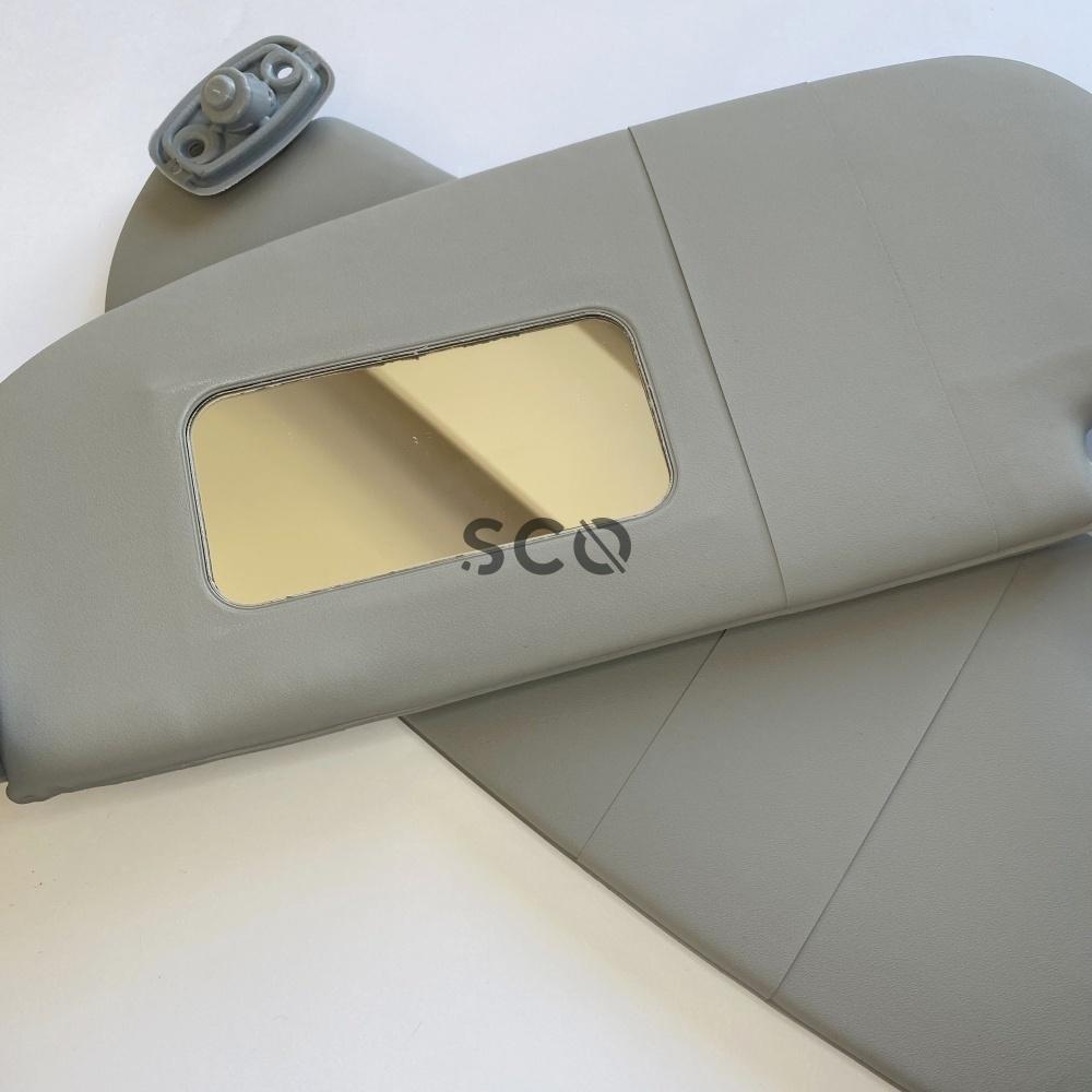 For Peugeot 206 for Citroen C2 Sun Visor Set Gray 2 Pcs Left-Right With Mirror 1999-2008 Years