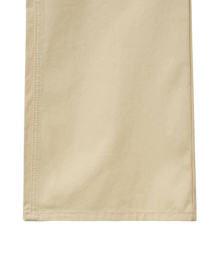 NOIRER FOR WOMAN Cotton Loose Flare Pants (Pale Yellow)