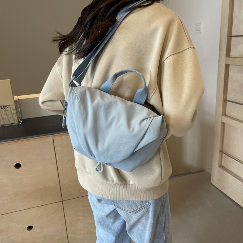 Мягкая тканевая сумка на молнии с дизайном через плечо для женщин 2024 года, тренд корейской моды Y2K, сумки и небольшие сумки через плечо Pures