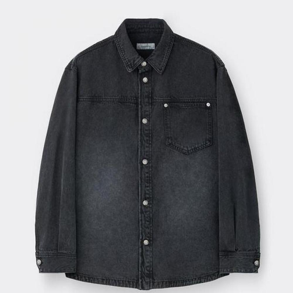 Customellow Oversized Fit Denim Shirt Black C9sam26211bkx