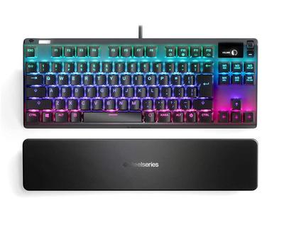 SteelSeries Игровая клавиатура Tenkeyless Blue Axis Проводная японская раскладка с органическим EL-дисплеем Apex 7 TKL Blue Switch 64756