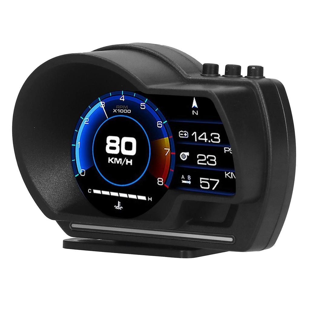 Автомобильный проекционный дисплей OBD2 GPS Двойная система HD Экран Спидометр Тахометр Проектор Устанавливаемый на центральную консоль Универсальный